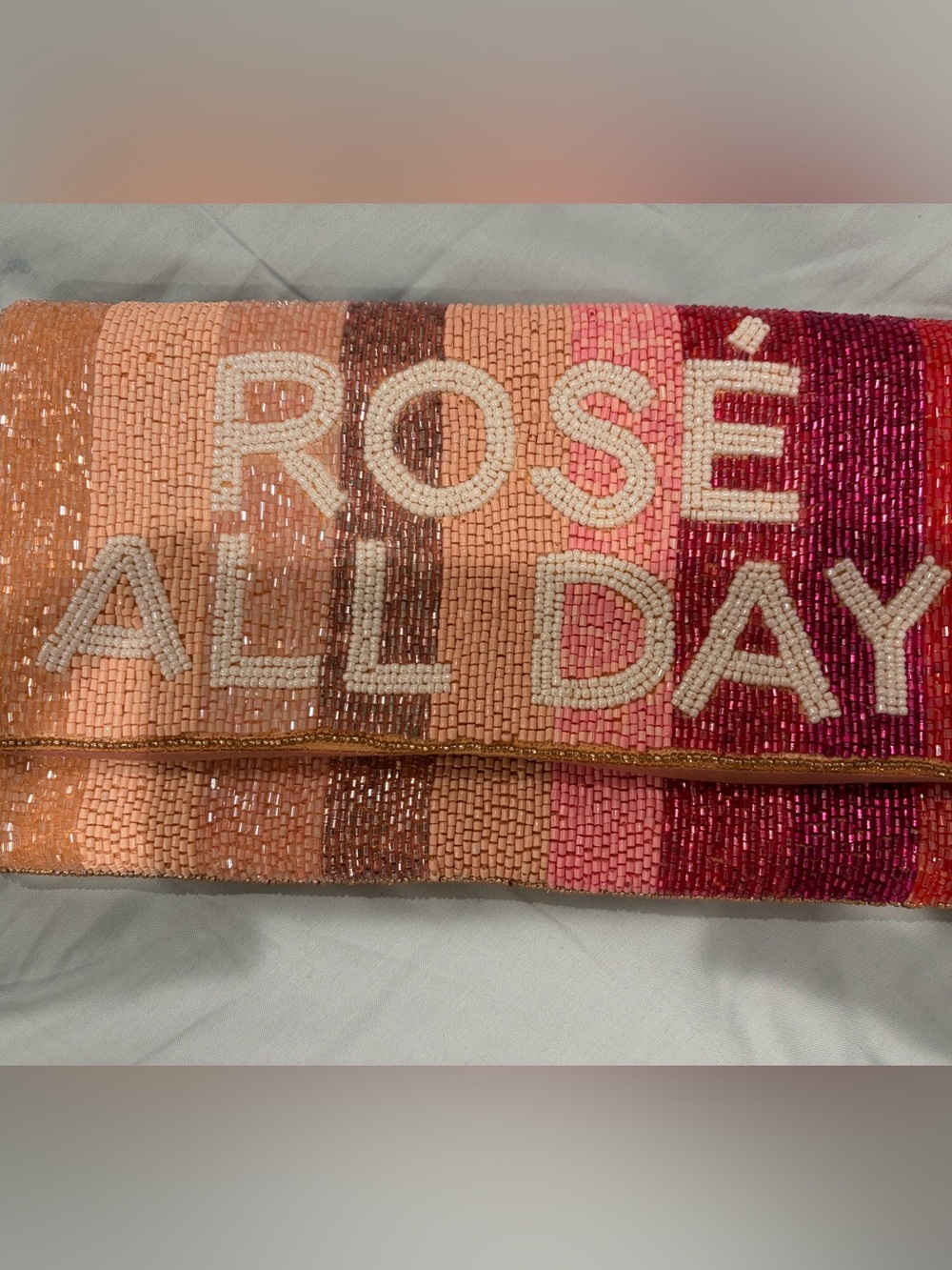 Rosé All Day Beaded Clutch - Pink Multi